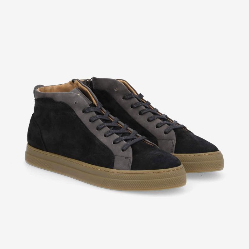 SPARK MID ZIP - SUEDE/BRONX -  NOIR